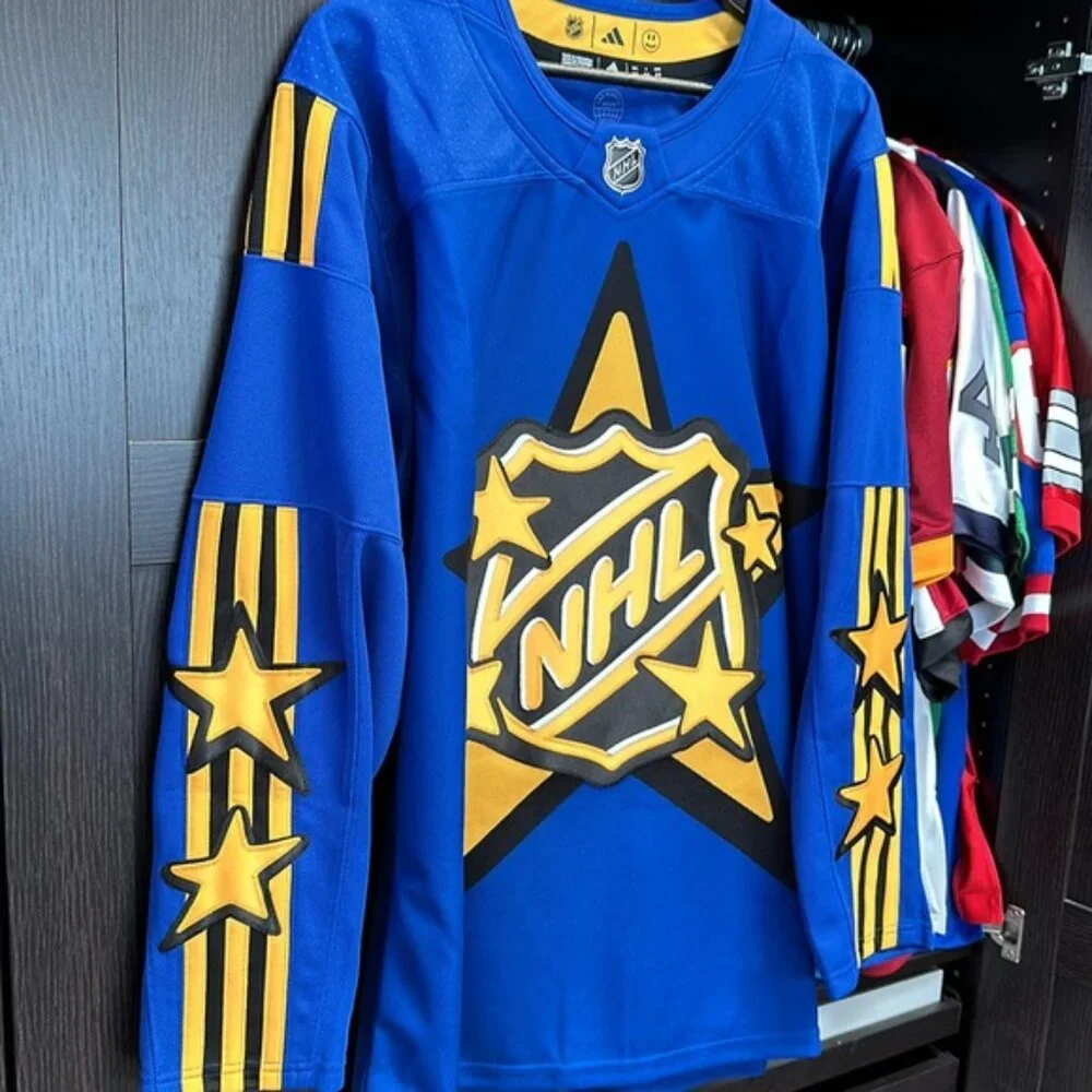 2024 NHL All-Star Game adidas x drew house Blue Primegreen Authentic Jersey - Picture 2 of 5